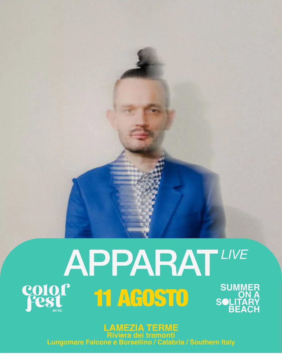 Apparat live al Color Fest 14 - 11 agosto 2026 Lamezia Terme