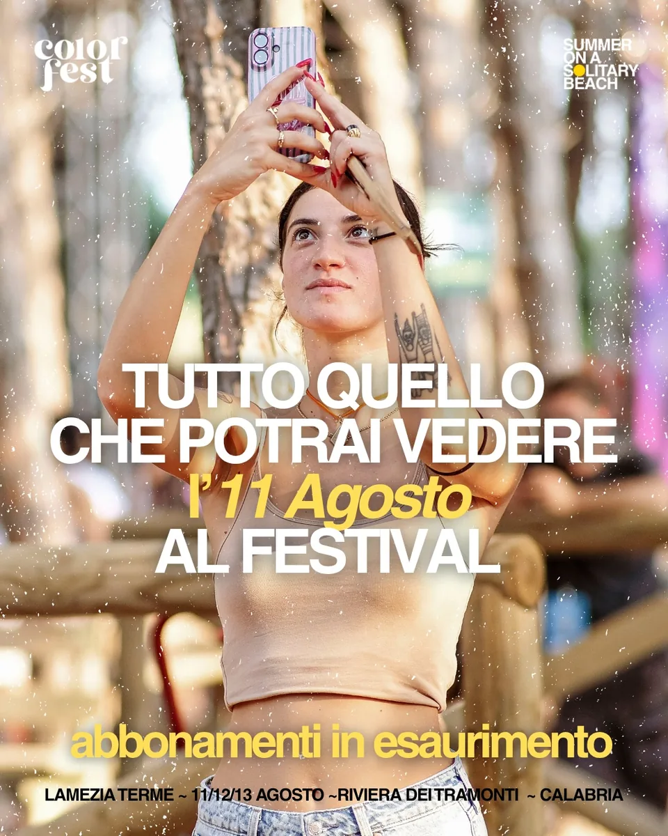 Color Fest 14 Day 1 — emergenti italiani 11 agosto 2026
