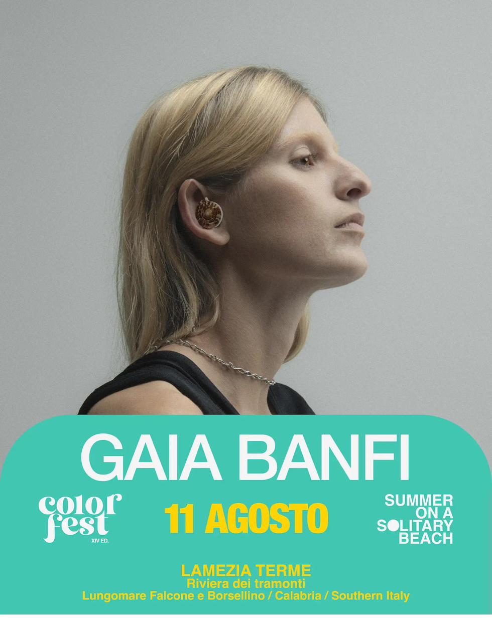 Gaia Banfi live al Color Fest 14 - 11 agosto 2026 Lamezia Terme