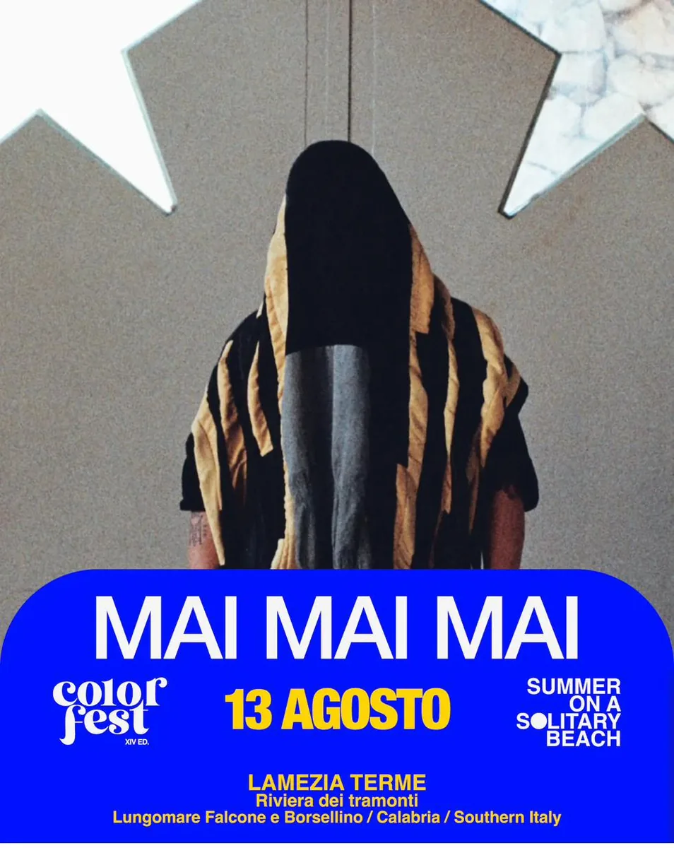 Mai Mai Mai al Color Fest 14, 13 agosto 2026 — Day 3 sul Lungomare di Lamezia Terme