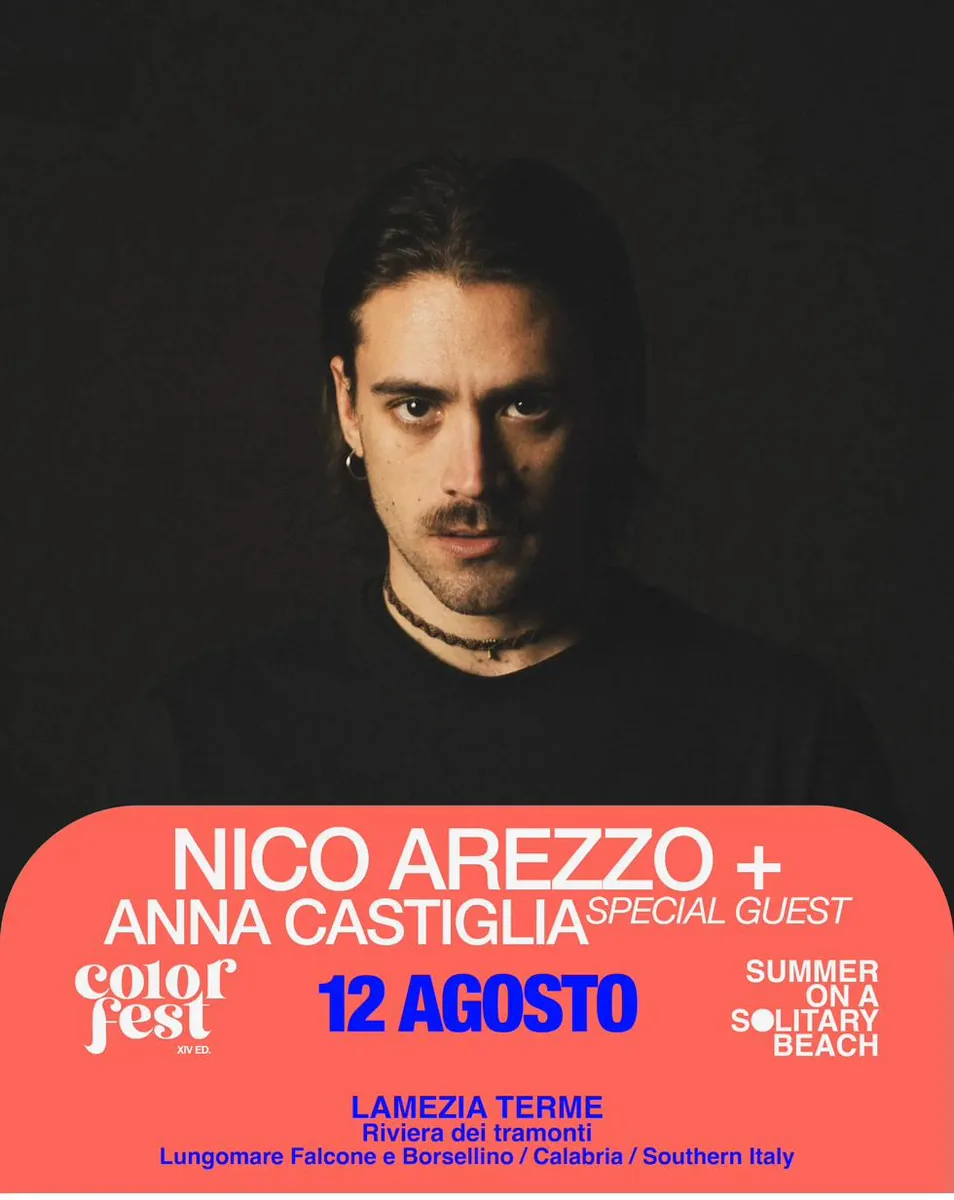Nico Arezzo + Anna Castiglia al Color Fest 14, 12 agosto 2026 — Day 2