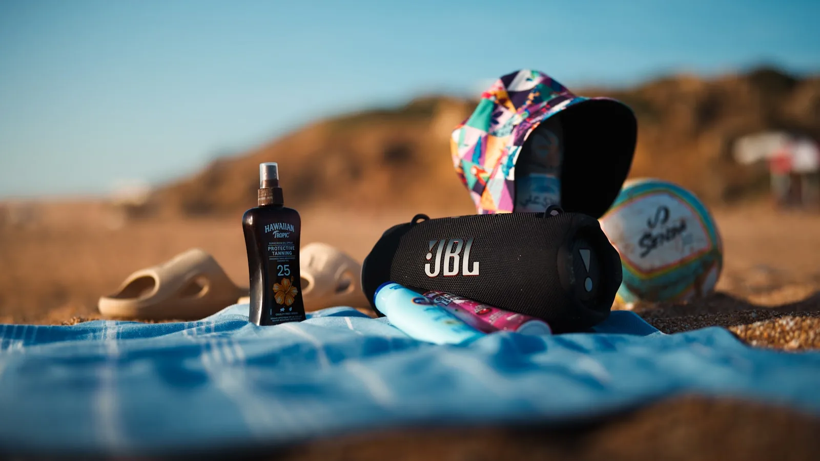 Cassa bluetooth e accessori da spiaggia