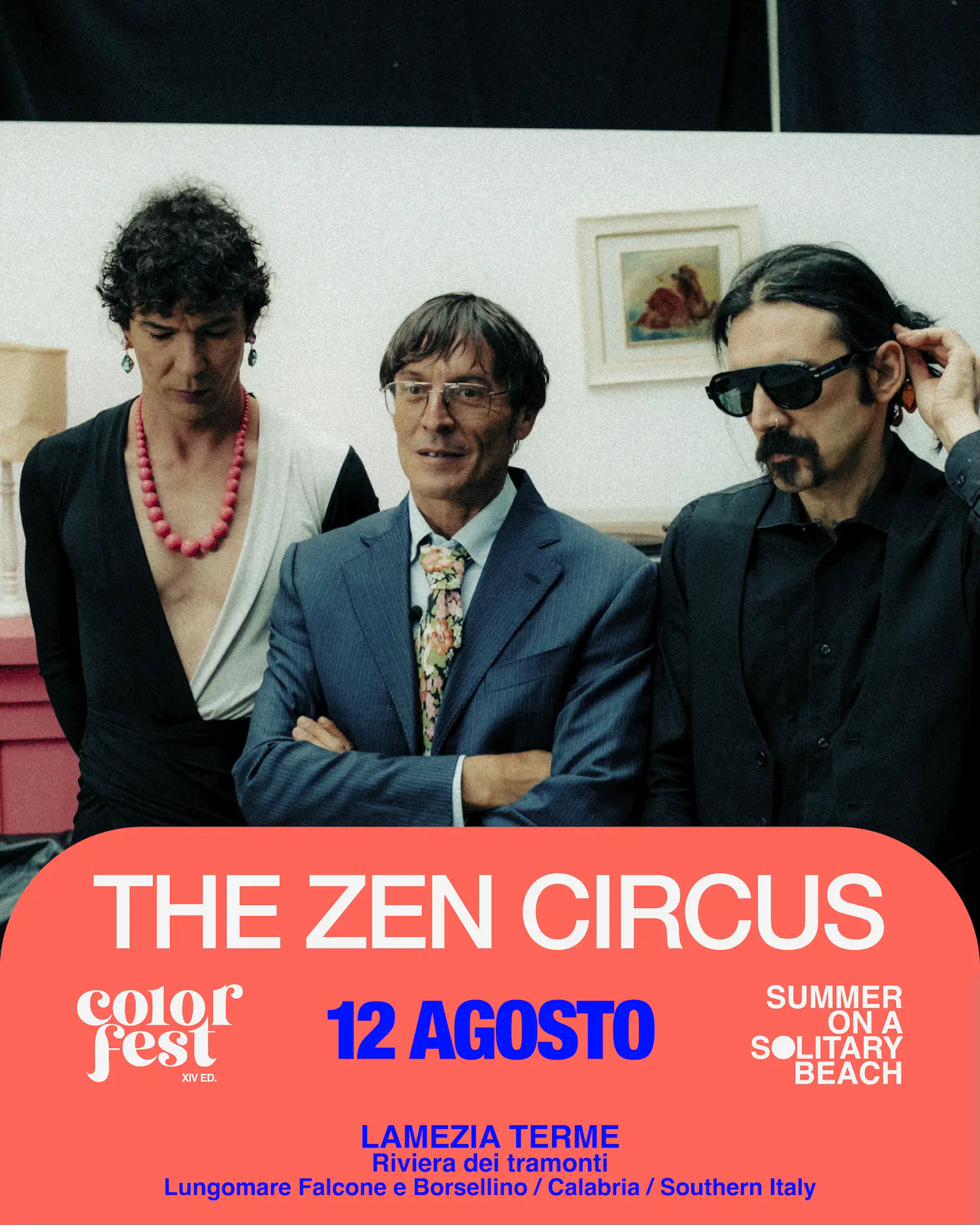 The Zen Circus live al Color Fest 14 - 12 agosto 2026 Lamezia Terme