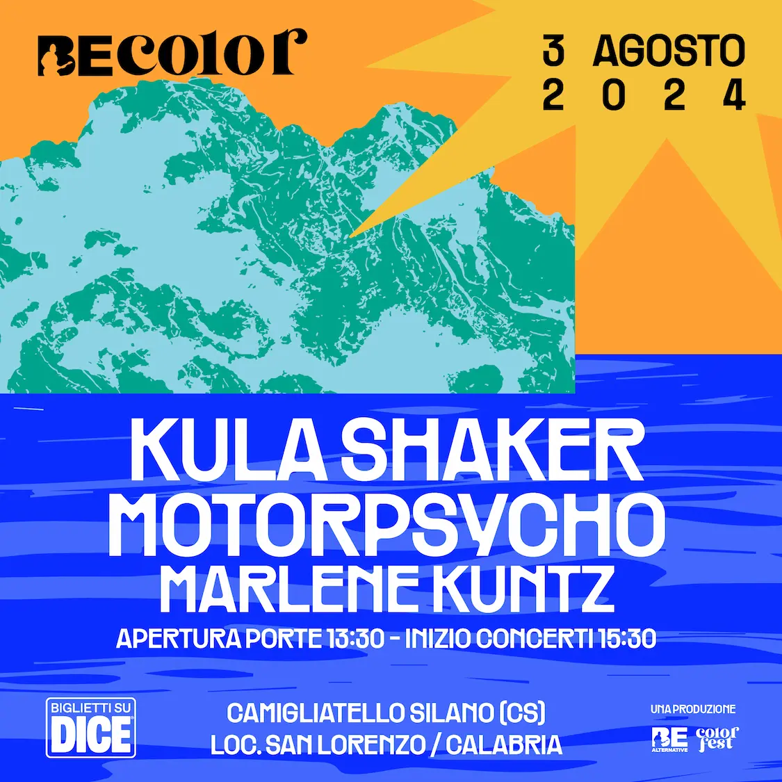 Motorpsycho, Kula Shaker e Marlene Kuntz 3 Agosto 2024 BeColor