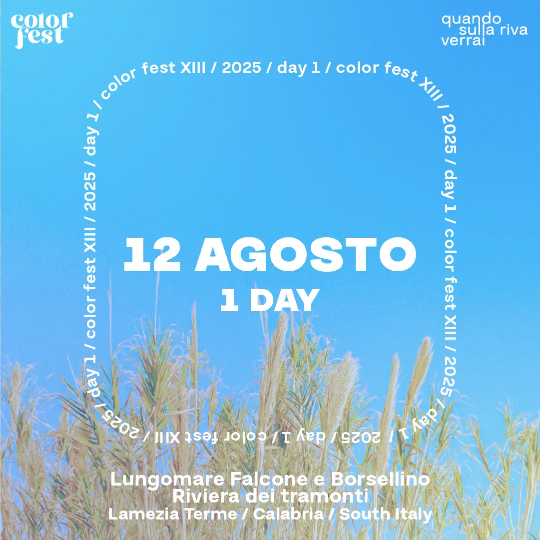 12 agosto 2025 - Color Fest 13 - 1 day