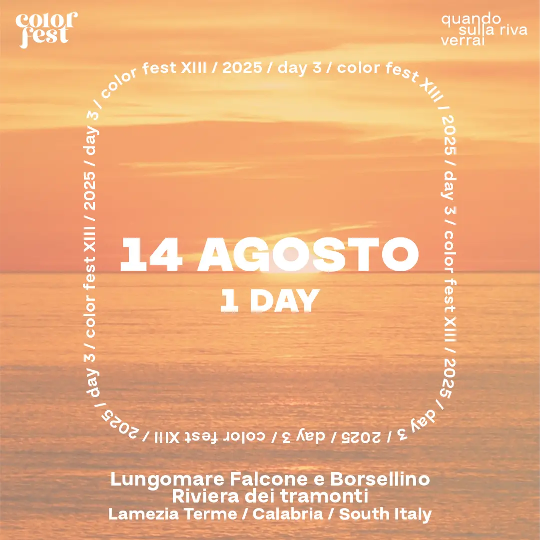 14 agosto 2025 - Color Fest 13 - 1 day