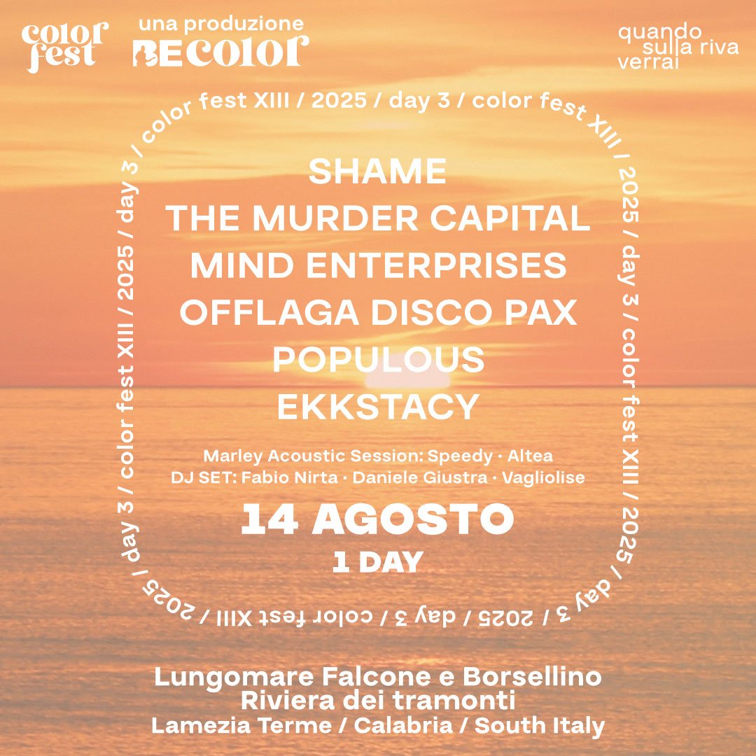 14 agosto 2025 - Color Fest 13 - 1 day