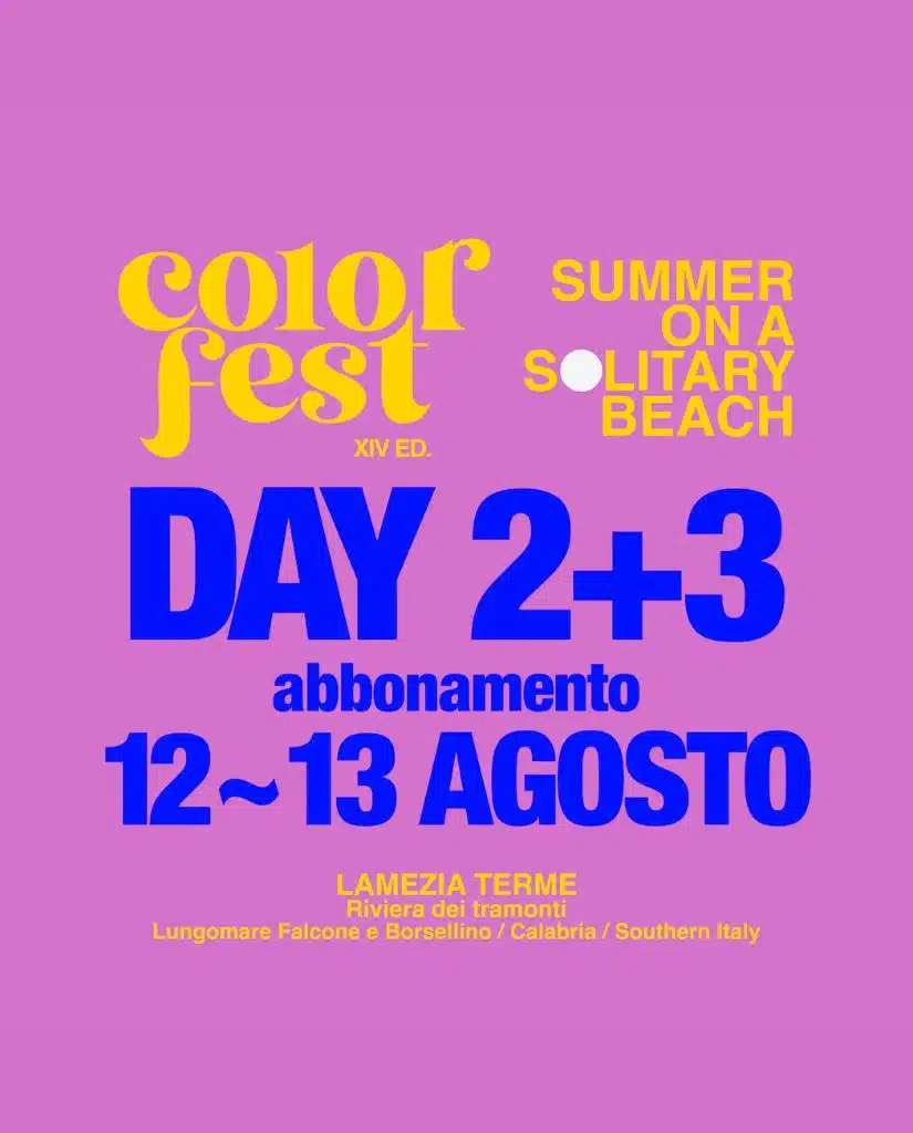 Day 2+3 - 12-13 agosto 2026 - Color Fest 14