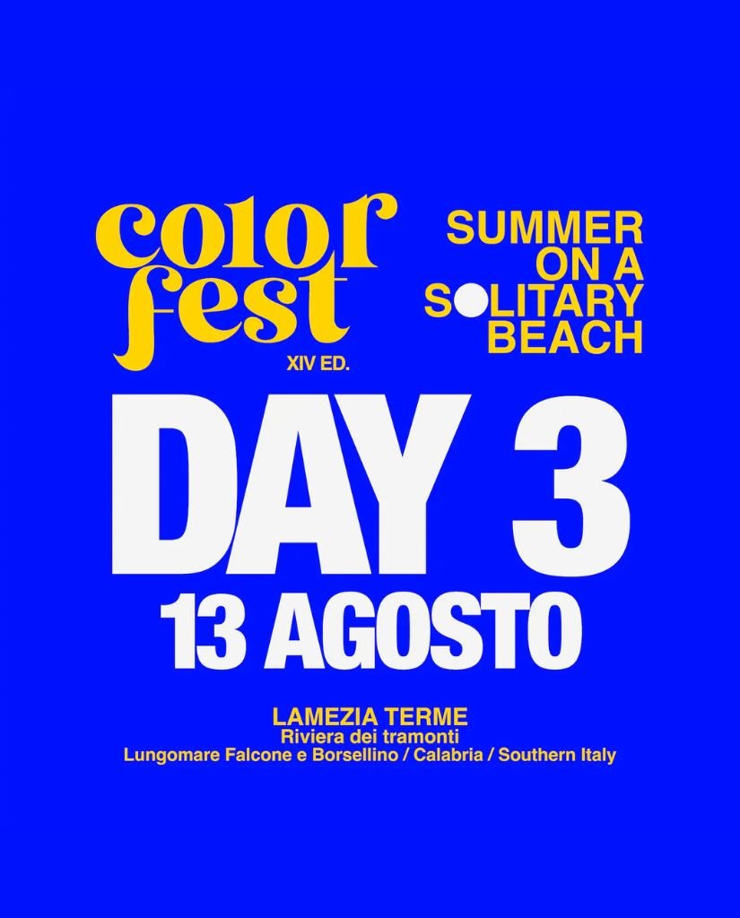 Day 3 - 13 agosto 2026 - Color Fest 14