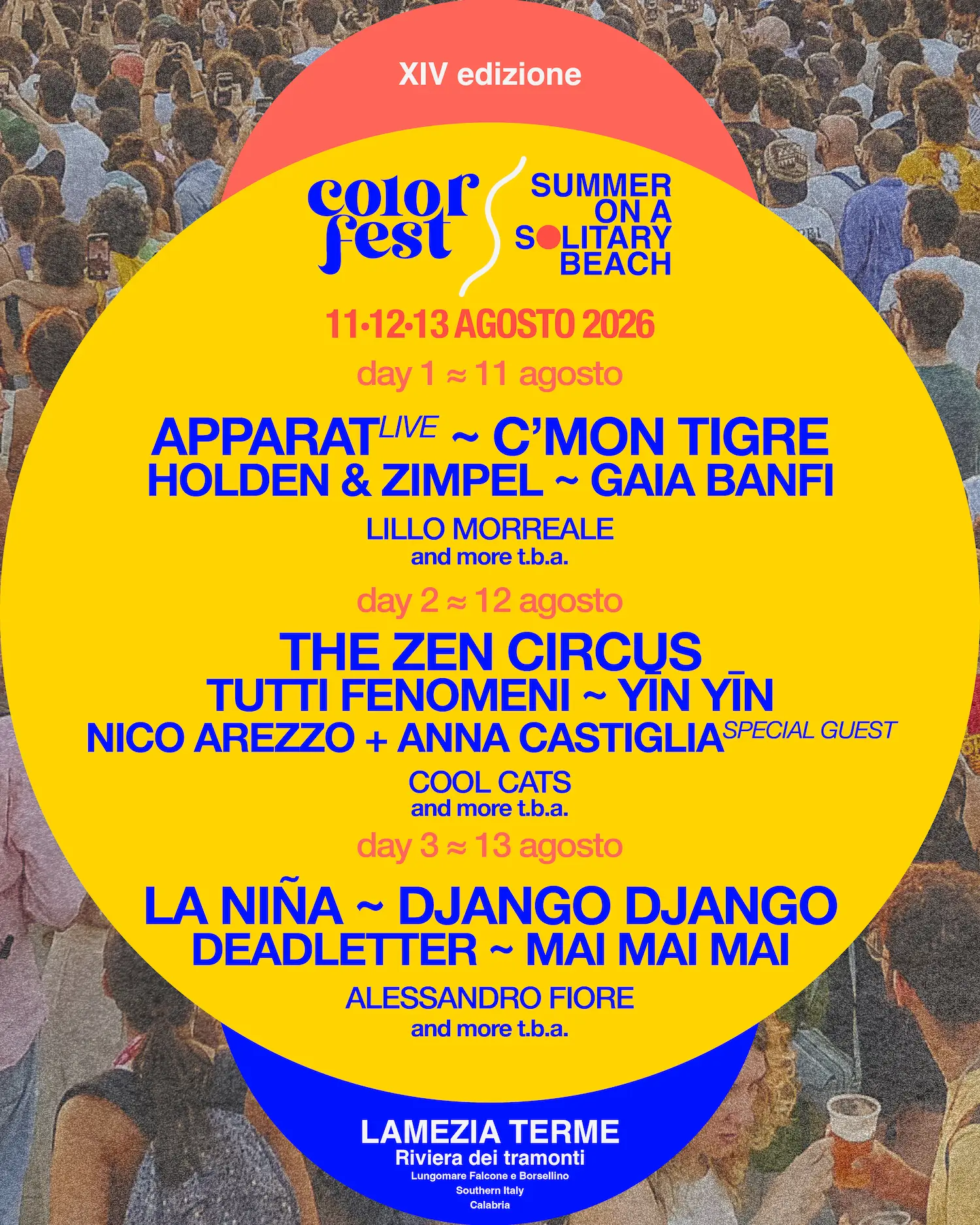 Lineup Color Fest 14 - 28 febbraio