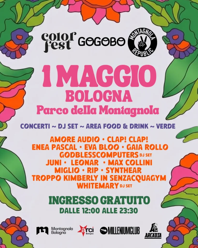 Affiche 1 mai Color Fest - Bolgona