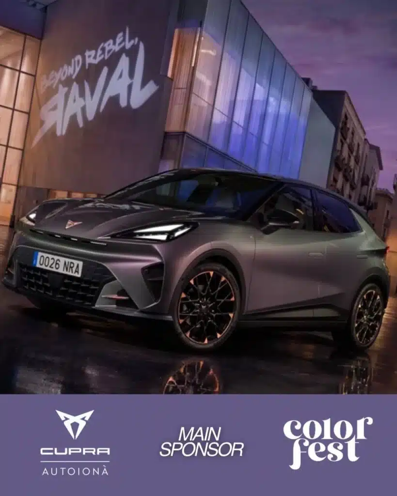 CUPRA Autoionà x Color Fest — main sponsor della XIV edizione, CUPRA Raval